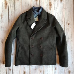 Abercrombie Kids Pea Coat with Camo Lining